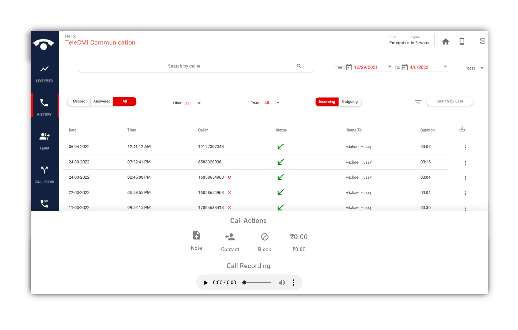 salesforce call recording