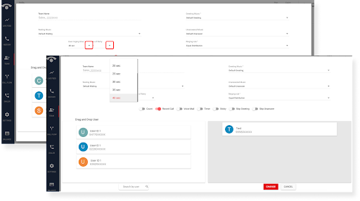 How can I access the 'live call feed' on the TeleCMI dashboard