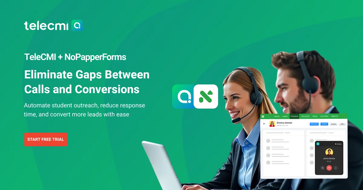 TeleCMI + NoPaperForms Integration | Faster Lead Connect