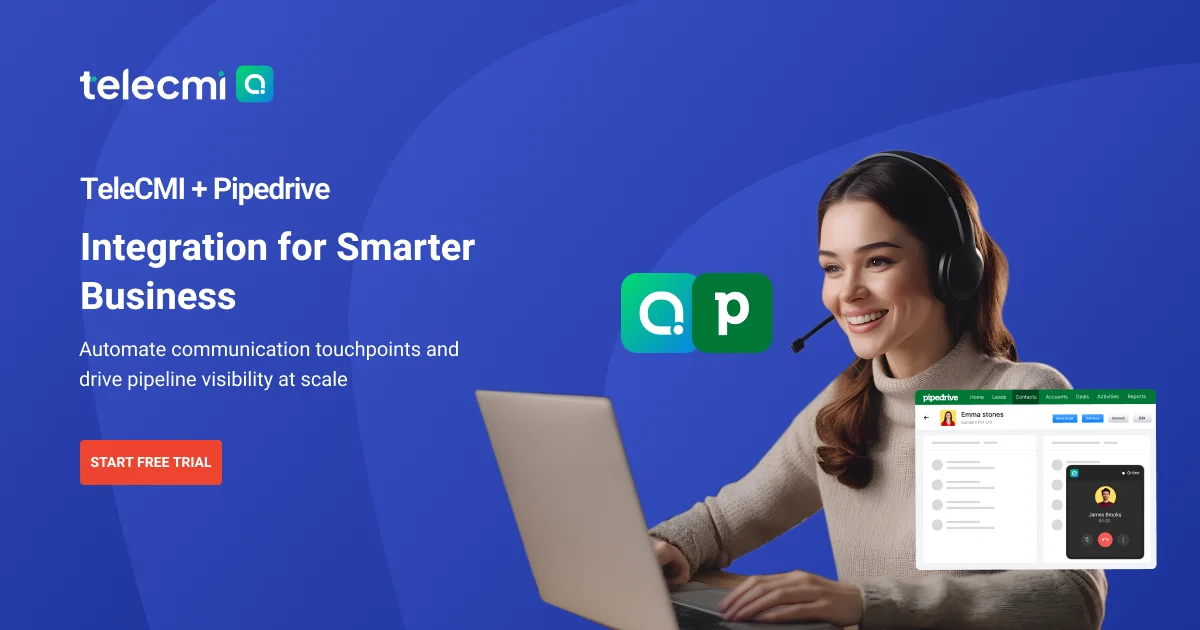 TeleCMI + Pipedrive Integration | Close Deals Faster